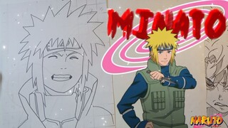 menggambar minato karakter anime naruto