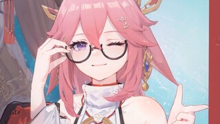 Yaegamiko memakai kacamata🥰|animasi AI|