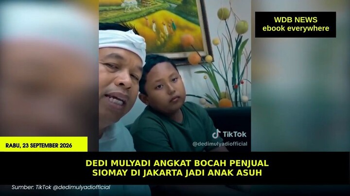 Dedi Mulyadi Angkat Bocah Penjual Siomay di Jakarta Jadi Anak Asuh