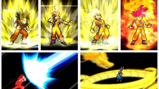 【MUGEN】新版本『孙悟空』技能演示〖基础形态 — 超赛神〗（附人物下载）