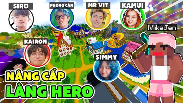 Mike Đen NÂNG CẤP LÀNG HERO TEAM TỪ PRO THÀNH HACKER Trong MINECRAFT | SIRO VÀ RUBY TRẦM TRỒ