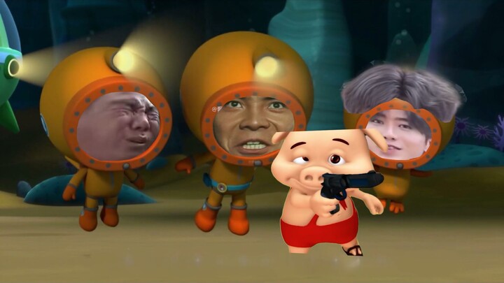 الفريق الصغير للبحرية والخنزير الصغير الغبي