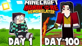 I Survived 100 Days Minecraft DEMON SLAYER, But the Version UPDATES!