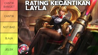 Rating Kecantikan Hero Layla Mobile Legends