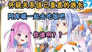 与阿库碳断联许久的族长，被怀疑关系值已经被重置了【兔田佩克拉】【hololive中字精华】