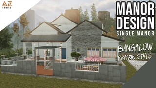 LifeAfter: Manor design - Bungalow Prairie Style | 6x6 | Tutorial + Blueprint