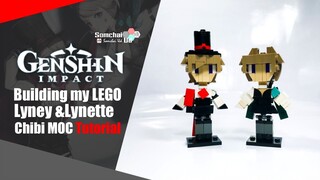 LEGO Genshin Impact Lyney & Lynette Chibi MOC Tutorial | Somchai Ud