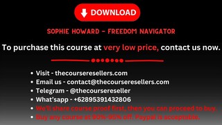 Sophie Howard - Freedom Navigator