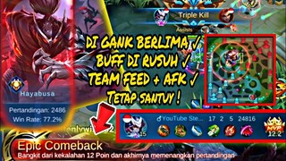 TEAM FEEDER? EPIC COMEBACK HAYABUSA DI RUSUH SEJAK AWAL Stenly Hayabusa Gameplay