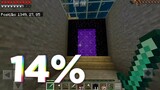 Minecraft: Pocket Edition - Sincronizando portais do nether fim | Gameplay Survival (14%)