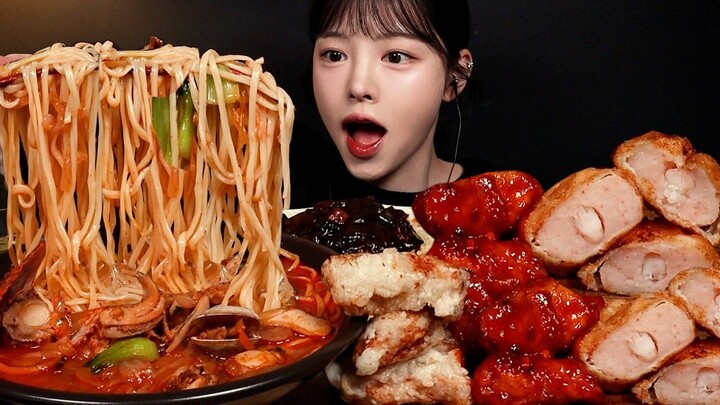 【Boki Chinese Subtitles】Today: Spicy Seafood Ramen, Sweet and Sour Pork, Sichuan-Style Sweet and Sou