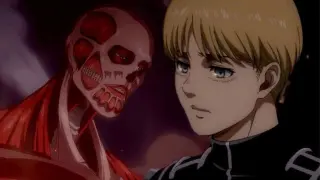 Armin transforms into Colossal Titan