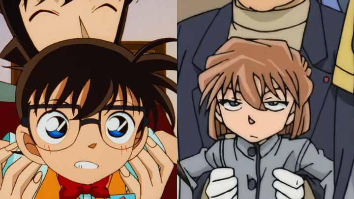 Conan is picked up by Officer Sato vs Ai is picked up by Officer Chiba