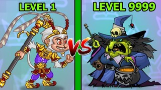 PHÙ THỦY ĐỘC ÁC LV100 VỚI 150K MÁU GỌI ĐỆ VS NGỘ KO Tower Conquest - TOP GAME ANDROID IOS THÀNH EJ