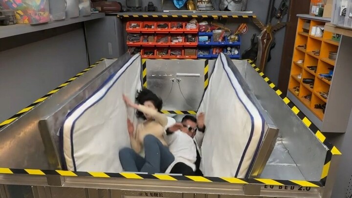 سرير زلزال محلي الصنع 2.0، مع إضافة وظائف توليد الكهرباء والمرحاض، ويمكنه أيضًا تصفية البول