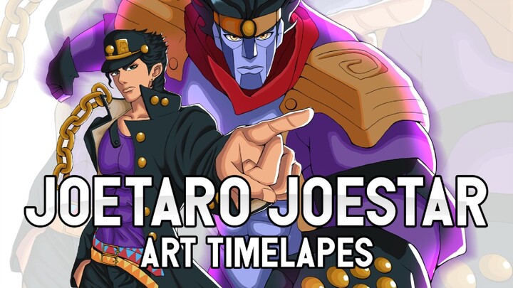[Speed Painting] Anime Joetaro Joestar dari anime Jojo Bizarre Adventure