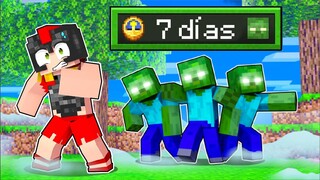 Sobreviví 7 DÍAS a un APOCALIPSIS ZOMBIE EXTREMO en Minecraft