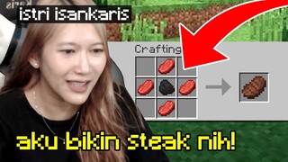 Gw Ajarin Istri Pertama Kali Main Minecraft Survival!