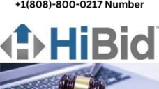 Hibid Customer Service +1(808)-800-0217 Number