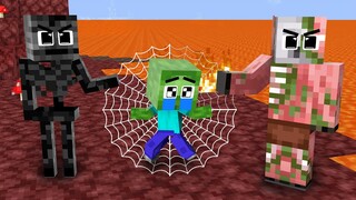 Monster School: Baby Zombie! RICH Herobrine Realized Mistake - Sad Story - Minecraft Animation