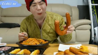 Khoai lang kéo sợi, mì Ý, xúc xích phần 3 #mukbang