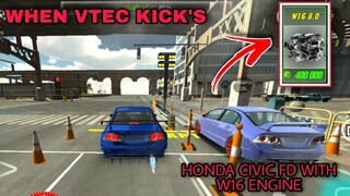 what if honda civic fd have w16 engine how fast it could be car parking multiplayer roleplay v4.8.4