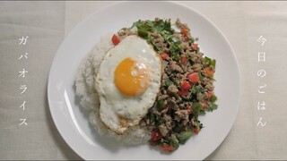 Làm món Cơm Gapao rau mùi | ガパオライスを作りました | Cooking Vlog