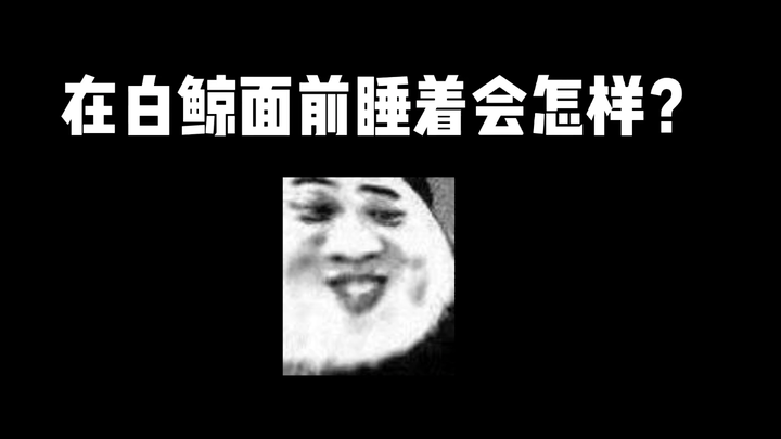 النوم أمام الحوت الأبيض؟ ماذا سيفعل؟