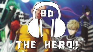 One Punch Man [OP] - THE HERO!!/JAM Project | 8D AUDIO
