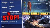 [Solo Leveling Arise] DO THIS NOW!! Best Sung Assign Stat Points & Artifact Stats & Substats GUIDE!