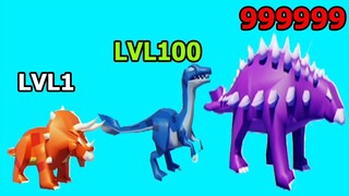 Tiến Hóa Evolution Khủng Long 3 Sừng Thành Khủng Long Gai Đột Biến - Merge Dino Top Game Android Ios