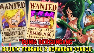 ONE PIECE 1054, BOUNTY TERBARU 2 KOMANDAN YONKOU, Bajak Laut Topi Jerami Mengguncang Dunia! Prediksi