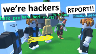 ฉันแกล้งเป็นแฮ็กเกอร์ใน Roblox BedWars