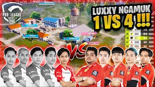 WOW BTR LUXXY MENGAMUK! 1V4 LAWAN AURA! PMPL ID - PUBG MOBILE