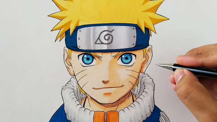 HOW TO DRAW NARUTO UZUMAKI - การสอนทีละขั้นตอน