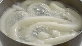 감자로 만든 떡볶이 떡 (No밀가루 No쌀가루! 초간단 떡볶이 만들기, Tteokbokki made from potato, Korean Food)