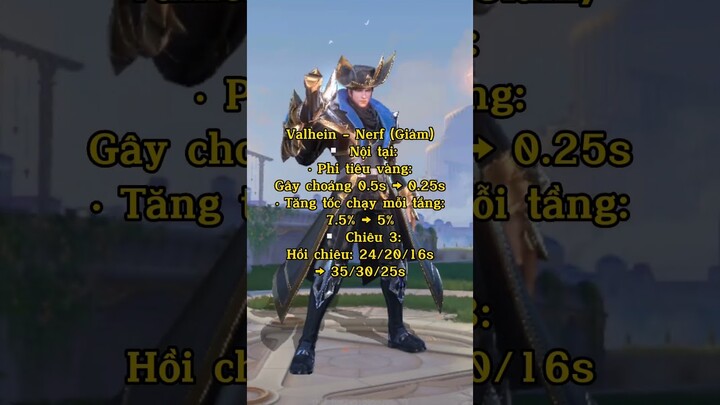 cập nhật sức mạnh tướng, giảm sức mạnh helen và valhein