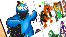 Hướng dẫn vẽ Rainbow Friends kết hợp cùng Friday Night Funkin' | Peter Roblox Drawing