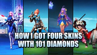 HOW I GOT FOUR SKINS WITH ONLY 101 DIAMONDS