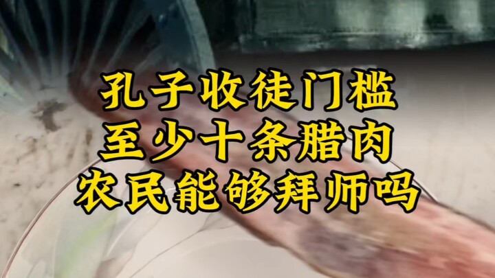 Confucius’s admission criteria: at least ten pieces of cured meat—could farmers even become his disc