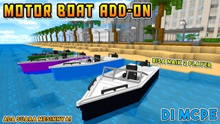 🔥UPGRADE BOAT DI MCPE KALIAN MENJADI - MOTOR BOAT ADDON!!