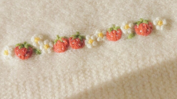 Bordir | Renda stroberi yang super manis!