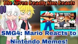 The Seven Deadly Sins Reacts SMG4: Mario Reacts to Nintendo Memes! (Gacha Club: Edition)