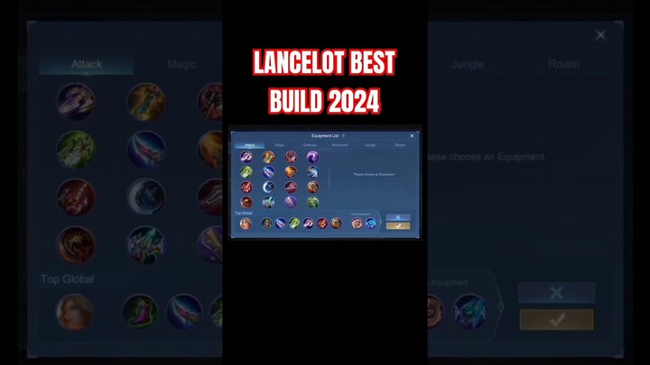 Lancelot Best Build 2024 (Part 2) #shorts #mlbb