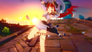 【原神/妮露】不愧是原宝新女儿，玩滑梯都这么美！