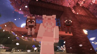 I found the cherry blossom forest! With my dog~