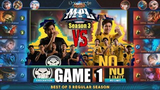 Game1 Execration VS No Limit | SAVAGE!! | MPL PH S3 Regular Season