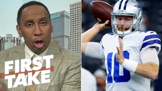 FIRST TAKE | "Cooper Rush is the QB under most pressure in NFC East Week 2" Stephen A. on Cowboys