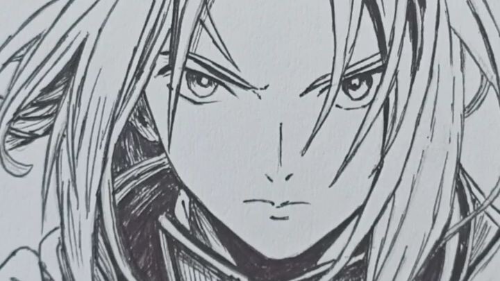 speed drawing Edward Elric dari Fullmetal Alchemist