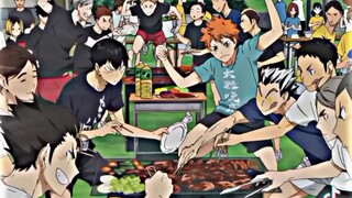 Karasuno with other volleyball teams!! kawaii